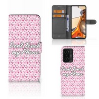 Xiaomi 11T | 11T Pro Portemonnee Hoesje Flowers Pink DTMP