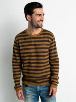 Petrol Industries Heren Gestreepte sweater Dark Gold - L