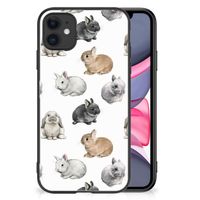 Dierenprint Telefoonhoesje voor iPhone 11 Konijntjes - thumbnail