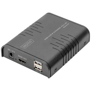 Digitus DS-55530 1 poort HDMI Extender set Zwart