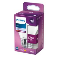 Philips Lighting 76289600 LED-lamp Energielabel E (A - G) E27 6.5 W = 60 W Koudwit (Ø x l) 4.5 cm x 7.8 cm 1 stuk(s) - thumbnail