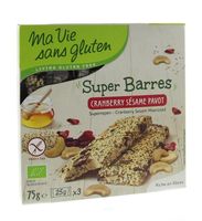 Super repen sesam & cranberry glutenvrij bio