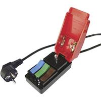 Cliff CL1860 meetadapter, schuine stekker + beschermend contact, snelle verbinding