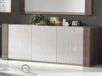 Dressoir EVOLY 3 deuren beton hoogglans grijs/marmer