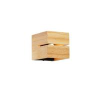 QAZQA Landelijke wandlamp eiken hout 9,7 cm - Transfer Groove