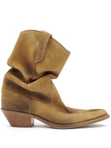 Maison Margiela bottes Tabi 55 mm d'inspiration western - Marron