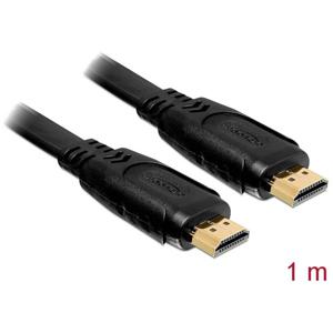 Delock 82669 HDMI-kabel HDMI Aansluitkabel HDMI-A-stekker, HDMI-A-stekker 1.00 m Zwart 4K UHD