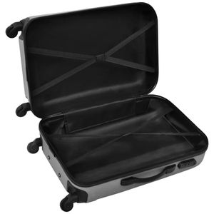 VidaXL 91142 bagage Bagagetasset Harde schaal Zilver ABS