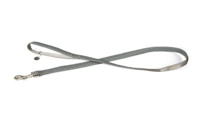 Beeztees - Hondenriem - Mac Leather - Grijs - 120 cm x 20 mm