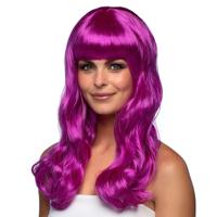 Verkleedpruik dames - paars - Cabaret/Hollywood/Diva - Carnaval - lang chique haar