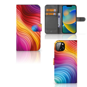 Book Case voor iPhone 14 Plus Regenboog