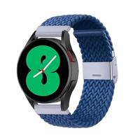 By Qubix - Compatible met Garmin Forerunner 55/245 / 645 - Braided nylon bandje - Blauw - Compatible Garmin bandje - Bandbreedte: 20mm