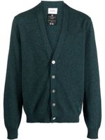 Barrie B Label logo-embroidered cashmere cardigan - Vert