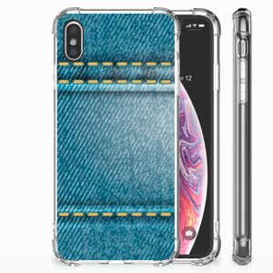 Apple iPhone Xs Max Anti Shock Bumper Case Jeans