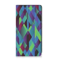 Samsung Galaxy A52 Stand Case Abstract Green Blue