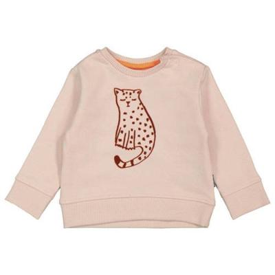 HEMA baby sweater met dierenprint lichtroze