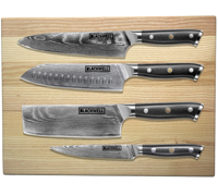 Blackwell Messenset Damascus 4-delig + GRATIS Blackwell Snijplank 40 x 30 x 4 cm
