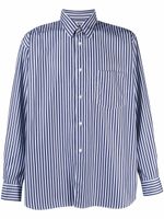 Comme Des Garçons Shirt chemise rayée à boutonnière - Bleu