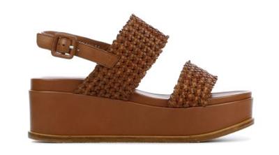Elvio Zanon Dames Sandalen in Leder (Cognac)