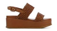 Elvio Zanon Dames Sandalen in Leder (Cognac)