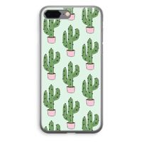 Cactus Lover: iPhone 8 Plus Transparant Hoesje - thumbnail