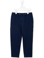 Stella McCartney Kids pantalon droit à lien de resserrage - Bleu