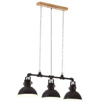 Vidaxl Hanglamp Industrieel E27 Ijzer En Massief Mangohout Zwart