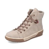 Rieker DAMES Sneakers N0730, Vrouwen Lage Sneaker,verwisselbaar voetbed,lage schoen,straatschoenen,vrije tijd,sportief,Beige (beige / 64),37 EU / 4 UK