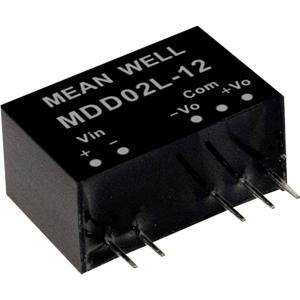 Mean Well MDD02M-15 DC/DC-convertermodule 67 mA 2 W Aantal uitgangen: 2 x Inhoud 1 stuk(s)