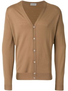 John Smedley v-neck cardigan - Marron