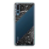 Zwart marmer: Huawei P20 Pro Transparant Hoesje