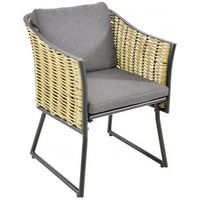 Solamente antraciet wicker tuinstoelen - Set van 2 stuks - thumbnail