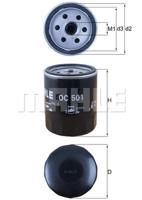 Oliefilter MAHLE, Diameter (mm)76mm, u.a. für Alfa Romeo, Fiat, Lancia, Zastava, Yugo, Chrysler, Maserati, Talbot, Moskvich, VW, Reliant, Toyota, Auto - thumbnail