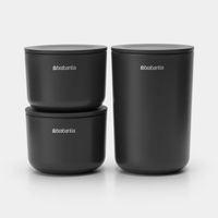 Brabantia ReNew opbergpotjes, set van 3 - Dark Grey - thumbnail