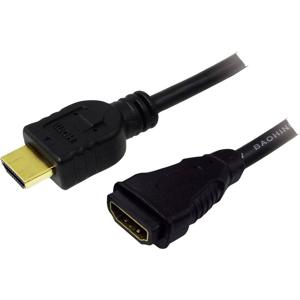 LogiLink CH0058 HDMI-kabel HDMI Verlengkabel HDMI-A-stekker, HDMI-A-bus 5.00 m Zwart 4K UHD