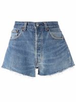 RE/DONE short en jean à bords francs - Bleu