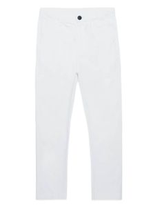 Diesel Kids pantalon chino droit à logo embossé - Blanc