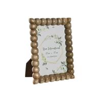 Home ESPRIT Fotolijst van bruin aluminium, glas van natuurlijk mangohout, urban, 16 x 2 x 21 cm