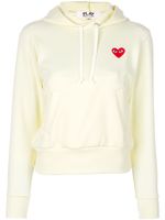 Comme Des Garçons Play sweat à capuche à patch logo - Blanc - thumbnail