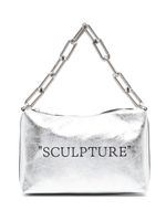 Off-White sac porté épaule Block Pouch en cuir - Argent