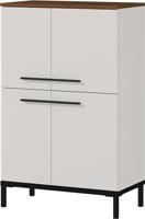 Germania Ladekast 2643-573 GW-YONKERS, in kasjmier/walnoot repro, met vier deuren, 60 x 97 x 34 cm (BxHxD)