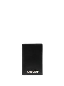 AMBUSH portefeuille en cuir à plaque logo - Noir