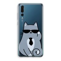 Cool cat: Huawei P20 Pro Transparant Hoesje - thumbnail