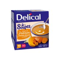 Delical Soep Pompoen Zoete Aardappel en Room 4x200ml - thumbnail