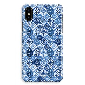 Blauw motief: iPhone XS Max Volledig Geprint Hoesje