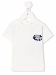 Emporio Armani Kids t-shirt à patch logo - Blanc