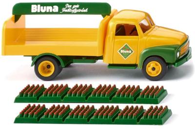 WIKING miniatuurvrachtwagen Opel Blitz die cast zink 1:87 geel WIKING miniatuurvrachtwagen Opel Blitz die cast zink 1:87 geel