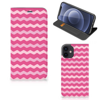 iPhone 12 Mini Hoesje met Magneet Waves Pink - thumbnail