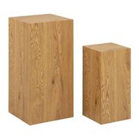 by fonQ Dice Bijzettafel Set van 2 - Pilaar - Wild Oak