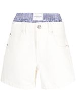 Alexander Wang short en jean à design superposé - Blanc - thumbnail